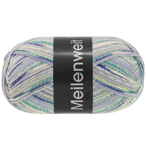 MEILENWEIT 100g Piccata - von Lana Grossa | 4812-Hellblau/Veilchenblau/Weiß/Dunkelblau/Petrol/Zartgrün/Mint