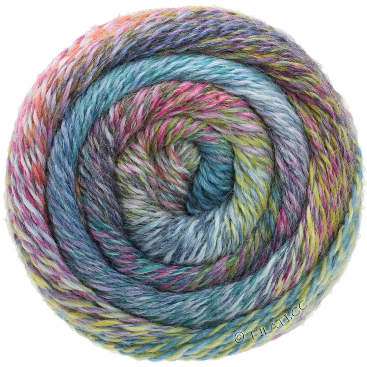 Lana Grossa MEILENWEIT 150g Rainbow | 101-Petrol/Hellgrün/Schwarzgrün/Flieder/Senfgelb/Rotviolett/Hellgrau/Pink/Jeans
