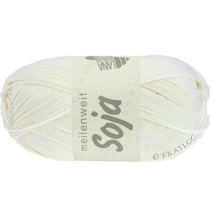 Lana Grossa MEILENWEIT 100g Soja | 01-Weiß