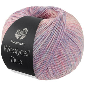 MEILENWEIT 100g Woolycell Duo - von Lana Grossa | 6003-Blaulila/Rosa/Creme