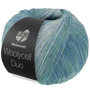 MEILENWEIT 100g Woolycell Duo - von Lana Grossa | 6006-Türkisblau/Türkisgrün/Helltürkis
