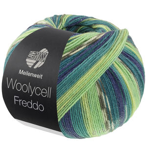 MEILENWEIT 100g Woolycell Freddo - von Lana Grossa | 6046-Petrolblau/Nachtblau/Petrolgrün/Hellgrün/Jade/Dunkelgrau/Hellgrau