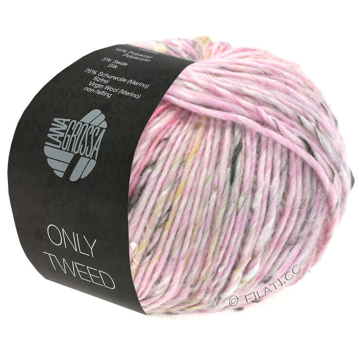 Lana Grossa ONLY TWEED | 101-Flieder/Natur/Grau