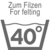 Zum Filzen: Waschen 40°C Zum Filzen: Waschen 40°C