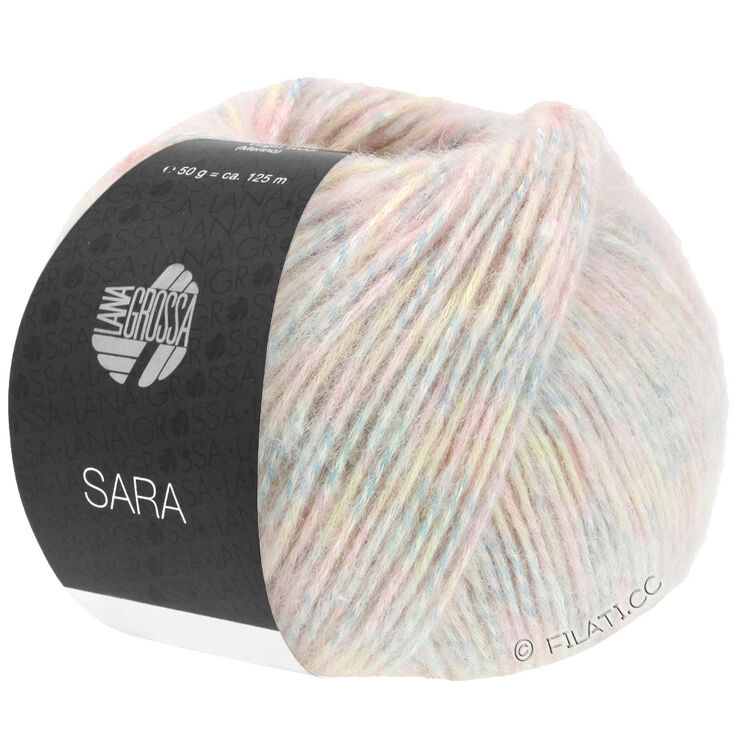 Lana Grossa SARA | 23-Rosé/Vanille/Pastellblau meliert