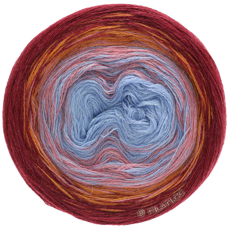 Lana Grossa SHADES OF ALPACA SILK | 301-Hellblau/Blau/Rosa/Orange/Bordeaux