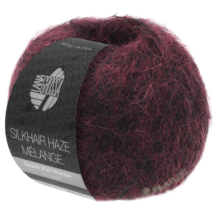 Lana Grossa SILKHAIR HAZE Mélange | 1301-Schwarzrot meliert