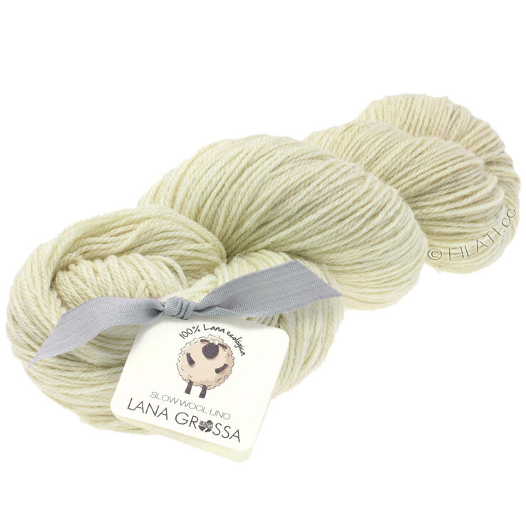 Lana Grossa SLOW WOOL LINO | 01-Rohweiß