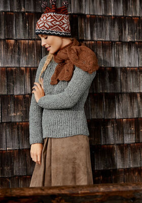 MÜTZE MIT JACQUARDMUSTER UND STREIFEN AM Alpaca von Lana Grossa