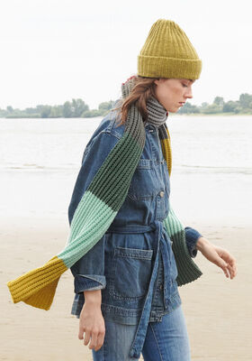 GERIPPTER RINGELSCHAL Cool Wool Big  von Lana Grossa