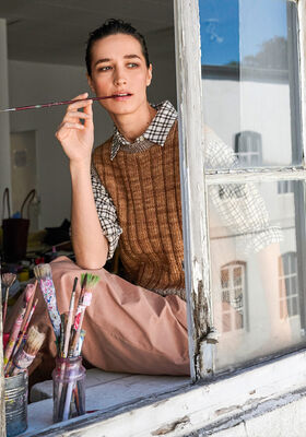 RIPPENPULLUNDER Brigitte No. 2 Vintage & Brigitte Silkdream von Lana Grossa
