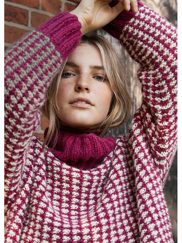 Lana Grossa PULLOVER MIT HAHNENTRITTMUSTER Brigitte No. 2