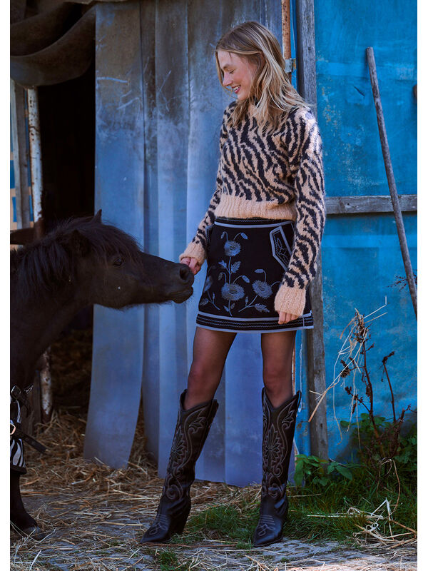 Lana Grossa PULLOVER MIT TIGERMUSTER Setasuri Big
