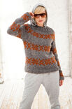 Lana Grossa RAGLANPULLI MIT JACQUARDMUSTER Yak Merino