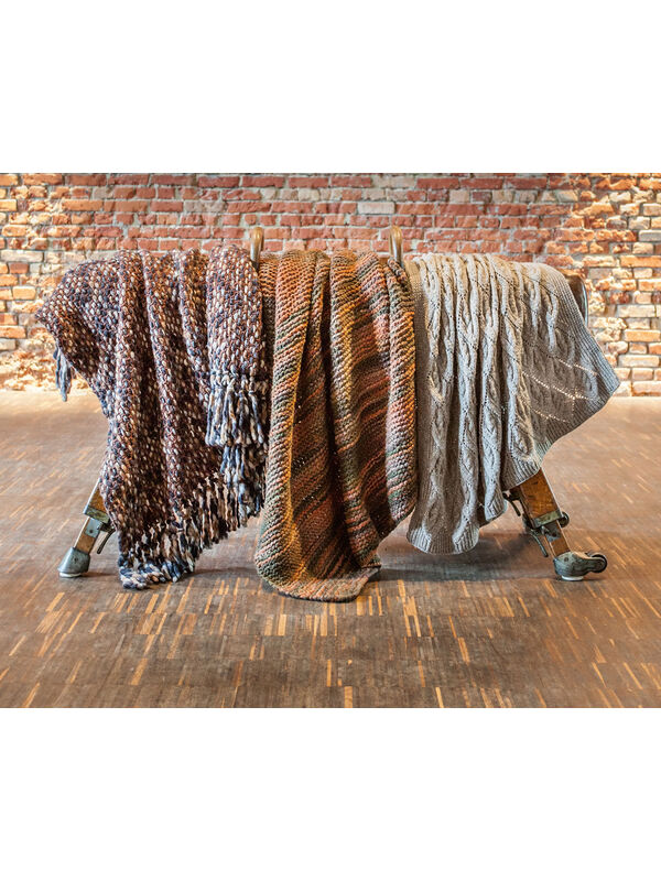 Lana Grossa DECKE IM LOCHRAUTEN-ZOPFMUSTER Alta Moda Alpaca
