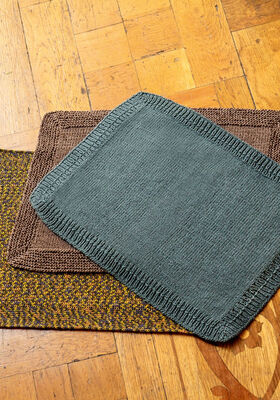 TISCHSET GLATT RECHTS MIT RIPPENBLENDE Linarte von Lana Grossa