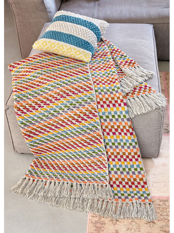 Lana Grossa HÄKELDECKE IN FESTEN MASCHEN UND STÄBCHEN Landlust Merino 180
