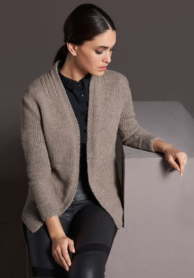 JACKE GLATT RECHTS MIT RIPPENPARTIEN Alta Moda Cashmere 16 von Lana Grossa