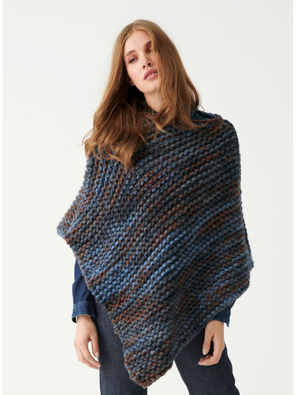 Lana Grossa PONCHO KRAUS RECHTS Weekend Color