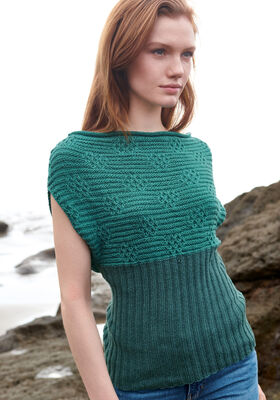 TOP MIT HEBEMASCHENMUSTER Linarte von Lana Grossa