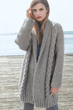 Lana Grossa JACKE IM PERLMUSTER MIT ZOPFSTREIFEN Lala Berlin Lovely Cotton