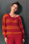 Lana Grossa V-PULLI IN BLOCKSTREIFEN Silkhair