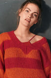 Lana Grossa V-PULLI IN BLOCKSTREIFEN Silkhair