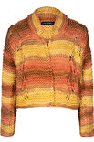 Lana Grossa JACKE KRAUS RECHTS MIT BLATTMUSTERSTREIFEN About Berlin Bulky Print