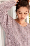 Lana Grossa PULLI MIT ZOPF- UND HEBEMASCHENMUSTER Sara & Silkhair