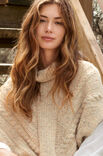 Lana Grossa PONCHO-PULLI IM ZOPF-RIPPENMUSTER Sara