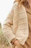 Lana Grossa CARDIGAN GLATT RECHTS MIT KRAUSRECHTS-STREIFEN Lala Berlin Brushy