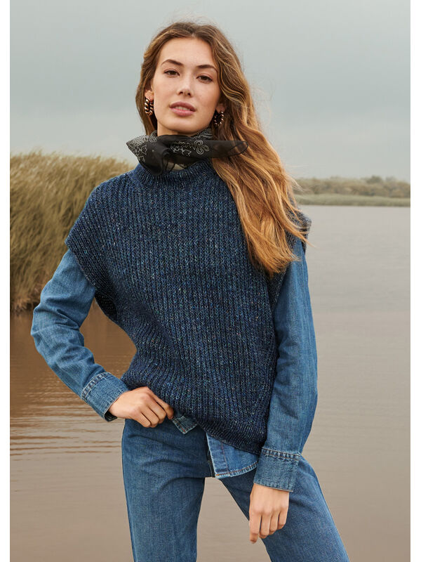 Lana Grossa PULLUNDER IM HALBPATENTMUSTER Ecopuno Tweed