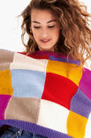 Lana Grossa PULLOVER IN BUNTEN QUADRATEN Landlust Alpaka Merino 100