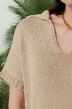 Lana Grossa KURZARMPULLOVER MIT KRAGEN Cotton Mélange