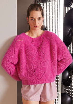 PULLOVER GLATT RECHTS MIT RAUTEN Per Fortuna von Lana Grossa