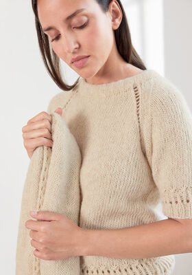 PULLOVER Natural Alpaca Pelo von Lana Grossa