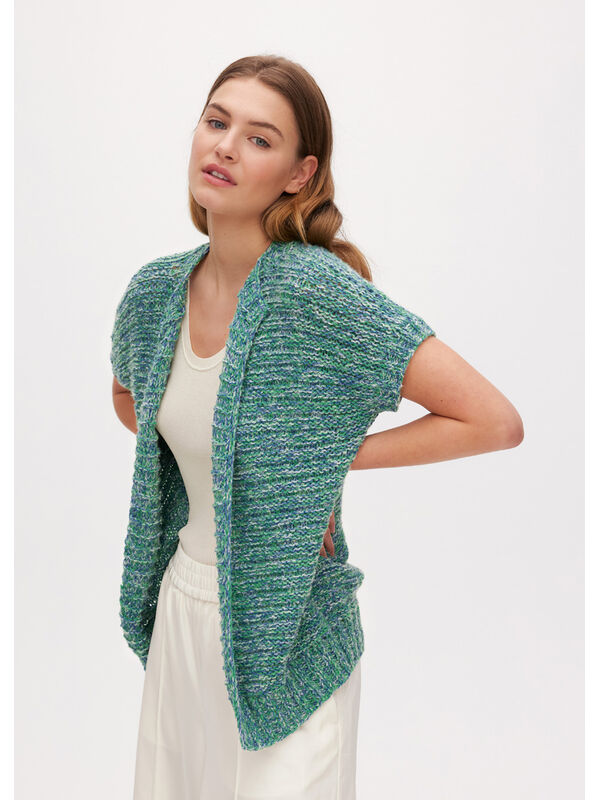 Lana Grossa TOPDOWN WESTE Bella, Landlust Sommerseide & Sottile