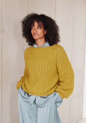 TOP-DOWN RAGLANSWEATER Alpaca Air II von Lana Grossa