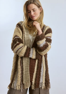 QUER GESTRICKTER CARDIGAN Orsetto Mouliné, Orsetto & Baco Bamboo von Lana Grossa