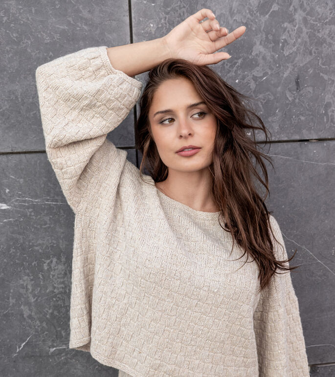 TOP-DOWN PULLI Cashmere 16 fine von Lana Grossa
