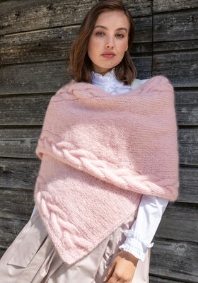 STOLA MIT ZOPFSTREIFEN Mohair di Gio von Lana Grossa