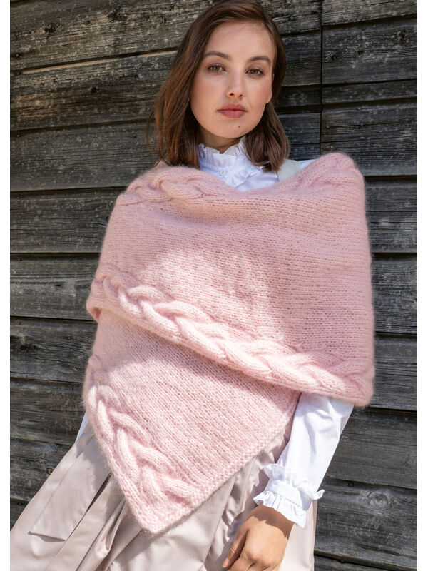 Lana Grossa STOLA MIT ZOPFSTREIFEN Mohair di Gio