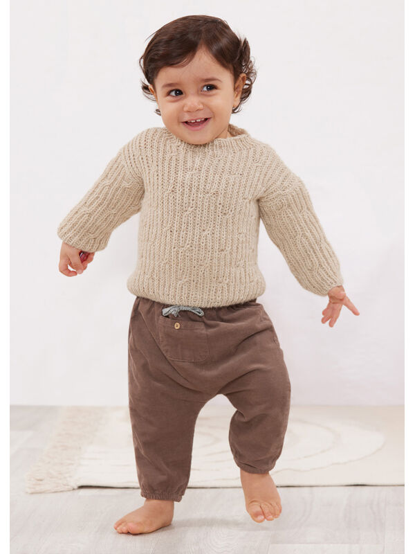 Lana Grossa PULLOVER Natural Alpaca Pelo