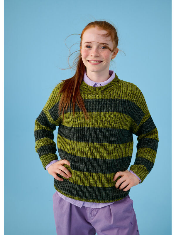 Lana Grossa STREIFEN-PULLOVER Cool Wool Big Vintage