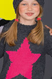 Lana Grossa PULLOVER + MÜTZE Mille II uni/Neon