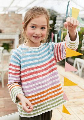 KINDERRAGLANPULLOVER Landlust Sommerseide von Lana Grossa