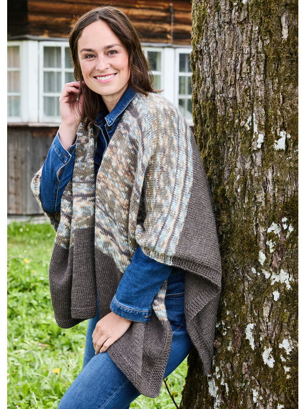 Lana Grossa PONCHO Landlust Naturwolle & Landlust Naturwolle Print