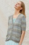 Lana Grossa CARDIGAN GLATT RECHTS Solo Lino Print