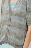 Lana Grossa CARDIGAN GLATT RECHTS Solo Lino Print