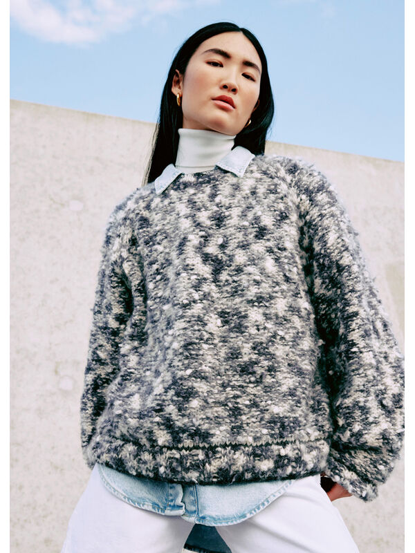 Lana Grossa PULLOVER Brushy Print & Lovely Cotton (lala Berlin)